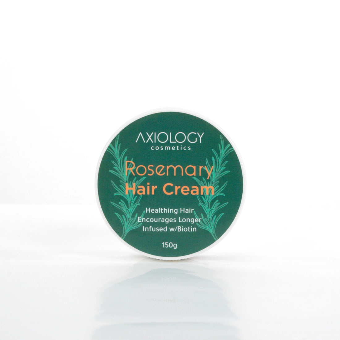 Axiology Rosemary Hair Cream, Infused with Biotin, Encourages Longer Hair, 150g