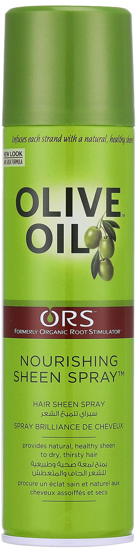 ORS Olive Oil Nourishing Hair Sheen Spray (250mL) | Provides Natural, Healthy Sheen to Dry and Thirsty Hair | For Smooth, Shiny and Frizz Free Hair