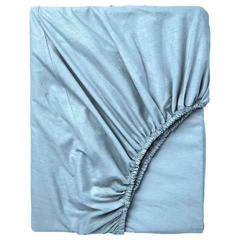 Hotel Collection Bedsheet Set, White, Polycotton, 3 Pieces (Baby blue, King 180x200, Fitted bedsheet)