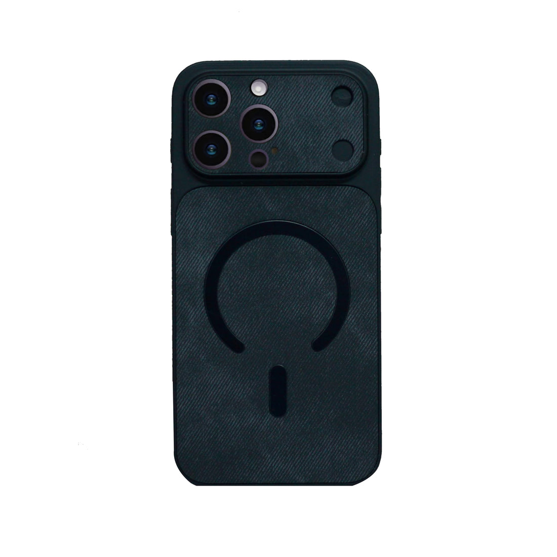 Premium Protective Case That Transforms Your(iPhone 13 Pro) Into An iPhone 17 Series With Stylish Design Inspired By Premium Fabric, Flexible With Denim Like Effect And Scratch Resistant. (Black)