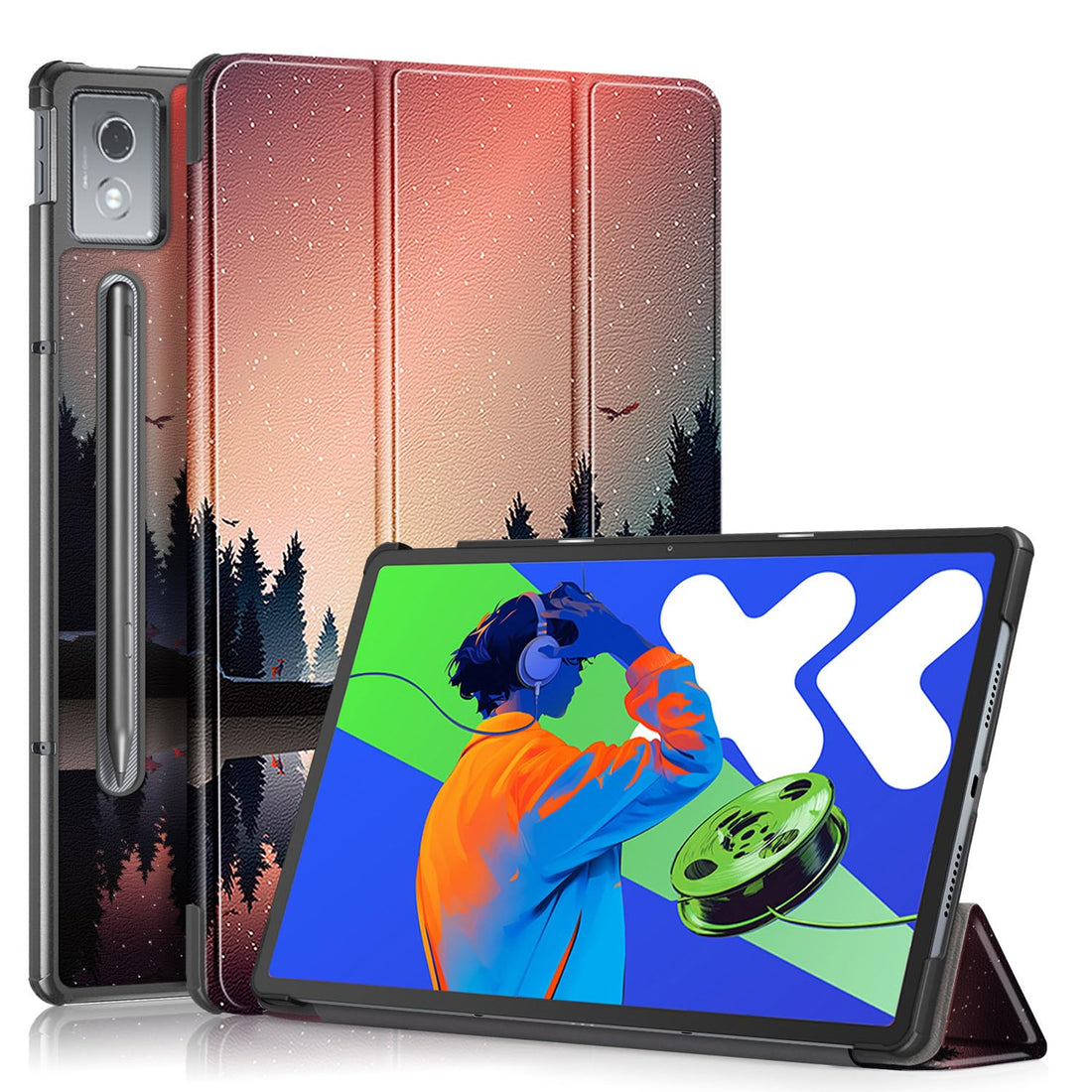 Tablet Case for Lenovo Idea Tab Pro 12.7" 2025 Tri-Fold Smart Case Multi-view Bracket, Auto Sleep/Wake Cover (HH)
