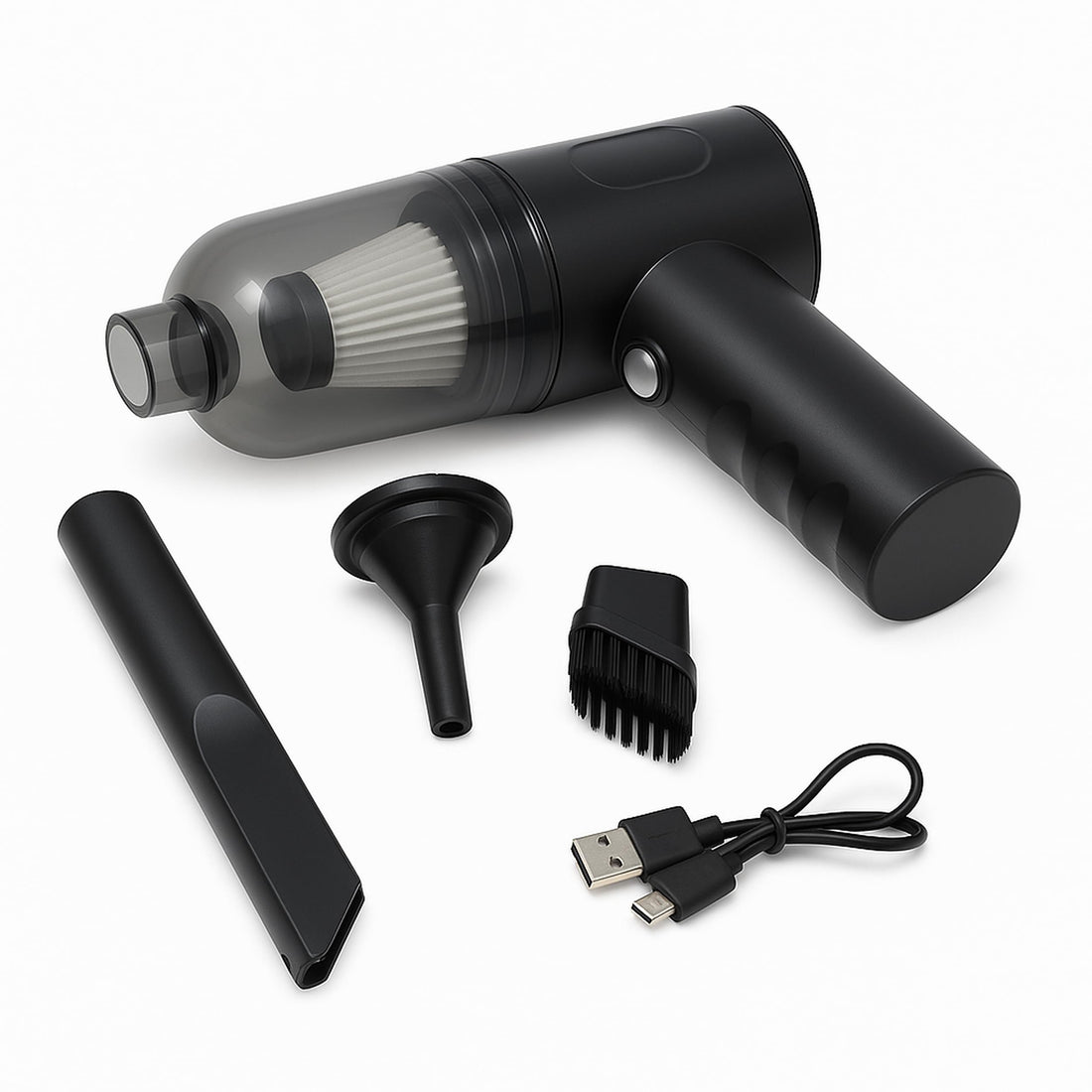 3 in 1 Portable Car Vacuum Cleaner for Car Home Laptop Powerful Suction Dust Dust Cleaner Powerful Suction Air Blower with HEPA Filter and 3 Cleaning Nozzles
