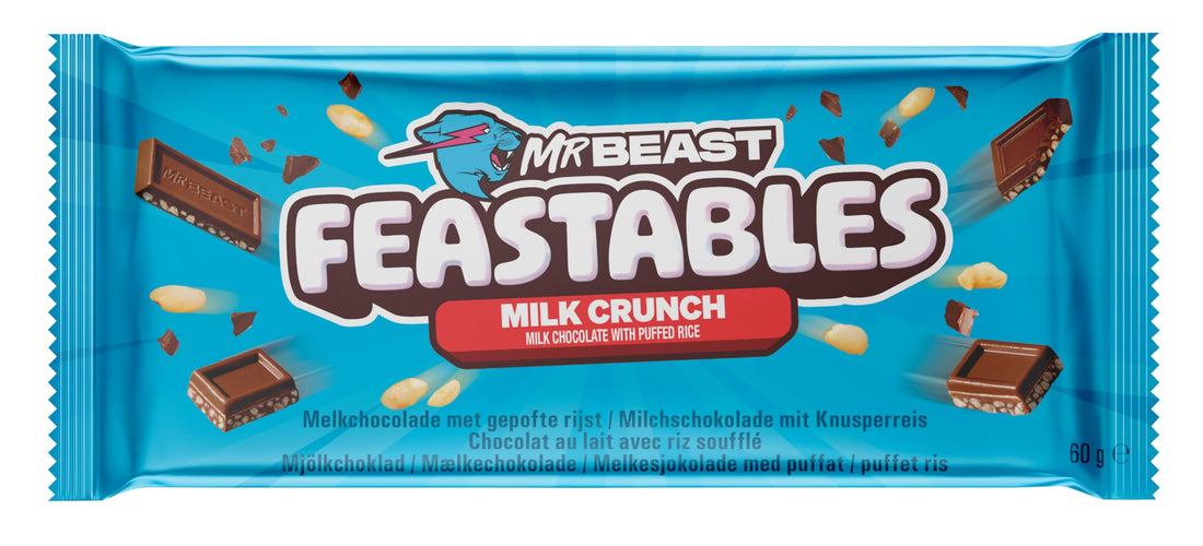 MrBeast Feastables Milk Crunch Chocolate Bar 60 g