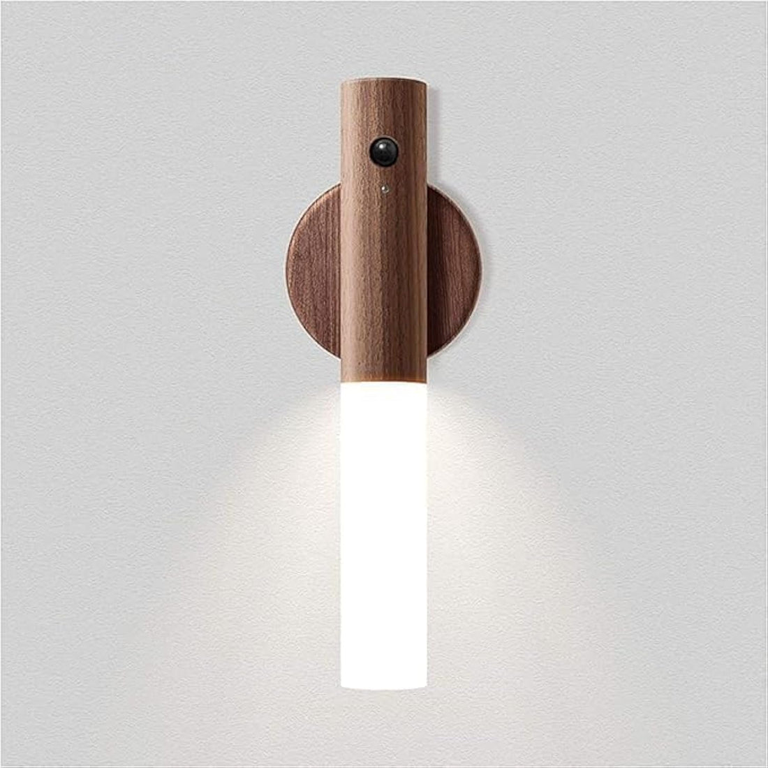 Motion Sensor Night Light, Smart LED Light, Sensing Distance 4M, Hand-held Portable, Stick Anywhere for Bedroom, Stairway, Children Room and More,High Grade Solid Wood Glass Material