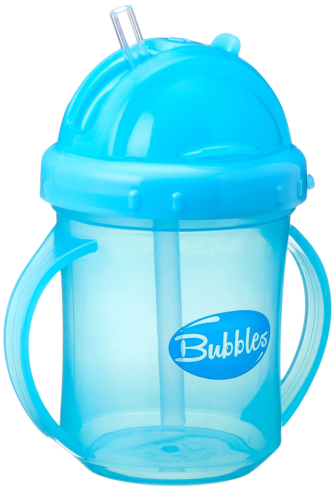 Bubbles Cup With Straw Blue