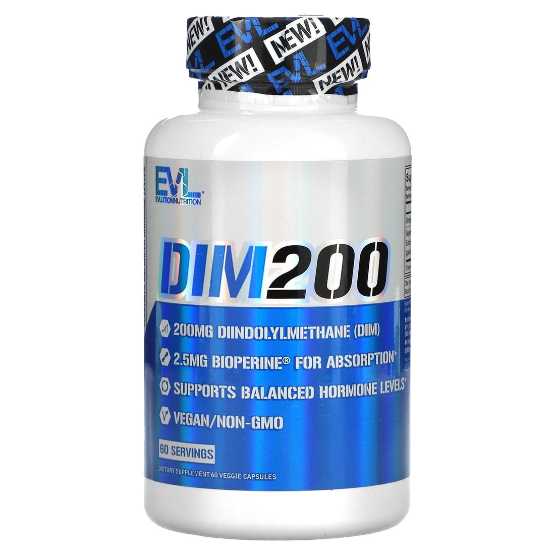 DIM 200 – Hormonal Balance Support – 200 mg Diindolylmethane – 60 Vegan Capsules – Detox & Wellness Formula – Non-GMO, Gluten-Free