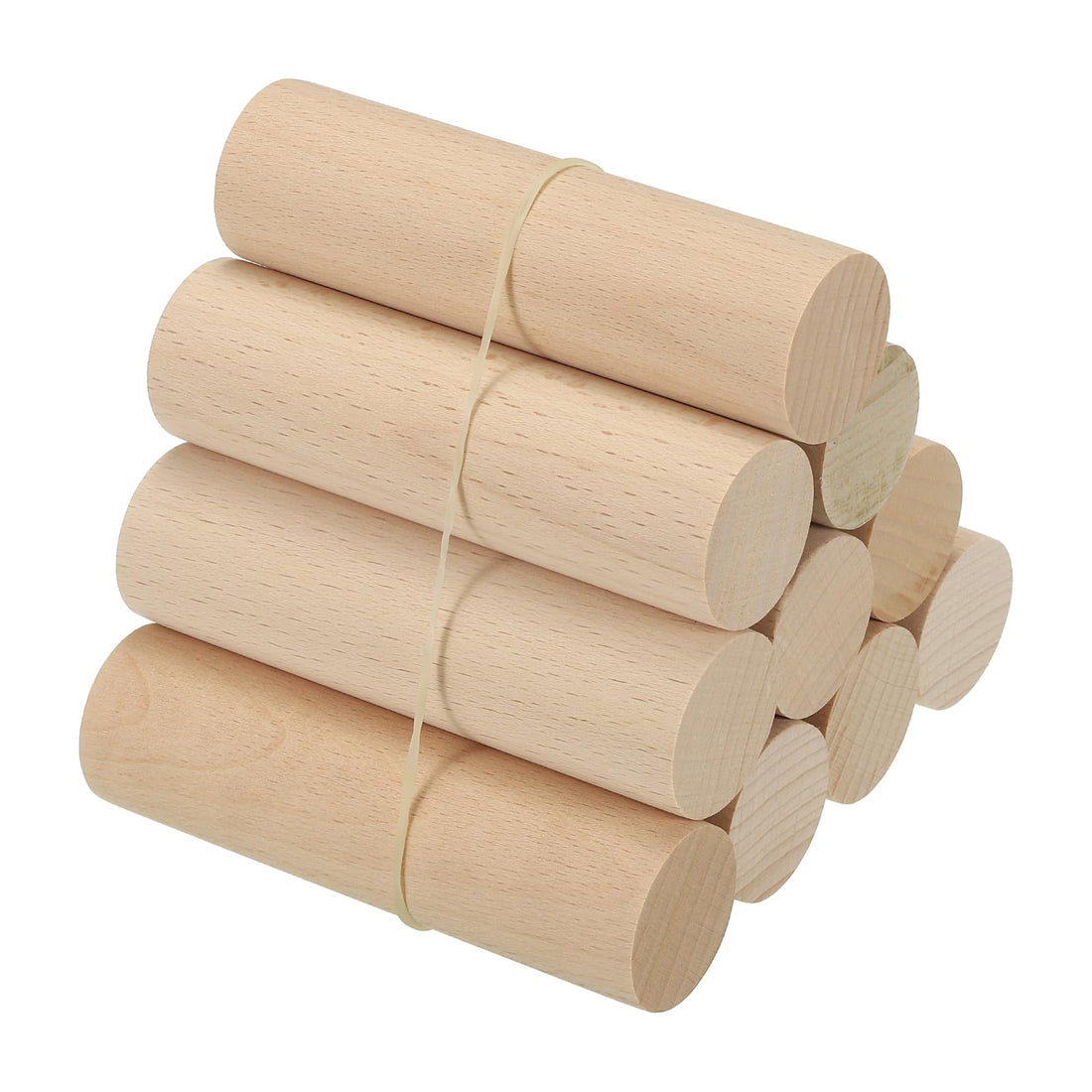 PATIKIL 1-1/8 x 4 Inch Dowel Rods Wood Sticks, 10 Pcs Unfinished Wooden Dowel Rods Round Dowels Hardwood Sticks for DIY Crafts and Home Decor