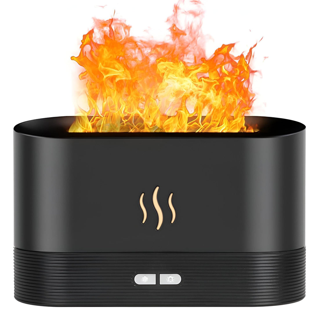 Essential Oil Diffuser - Flame Effect Aroma Diffuser, Humidifier with Night Light, 2 Levels of Brightness, Waterless Auto Shut-Off, USB Port,180ml, Dimension 10.1 x 17.1cm