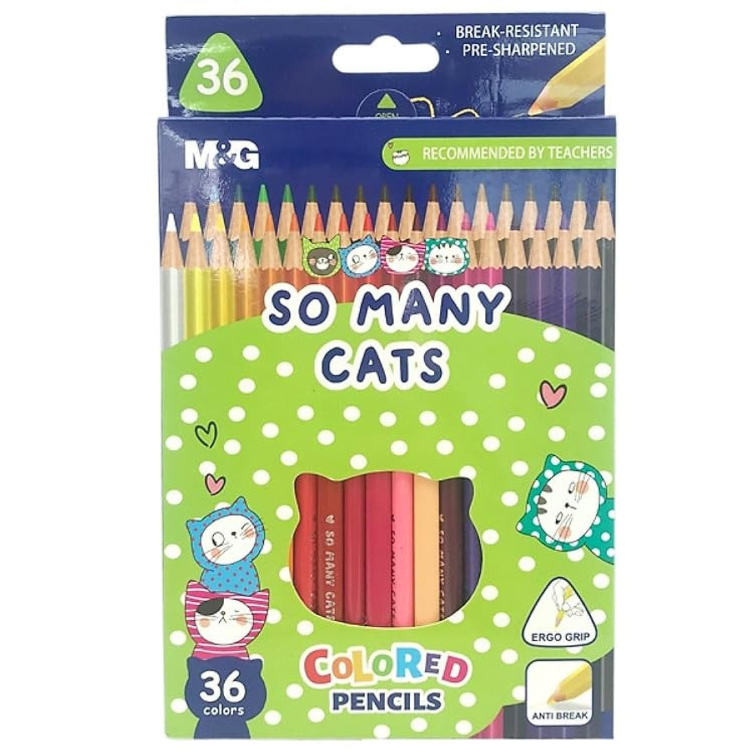 M&G Chenguang So many cats triangular colored pencils, 36 colors - No: AWP343A3