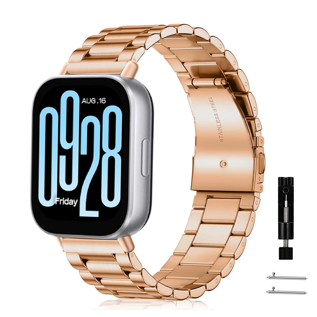 HaruYo 22 mm Metal Watch Strap Compatible with Xiaomi Redmi Watch 5 Active/Xiaomi Redmi Watch 5 Lite/Xiaomi Watch S4 Sport/Huawei Watch GT5 Pro/5/4/3 46 mm, Replacement Strap