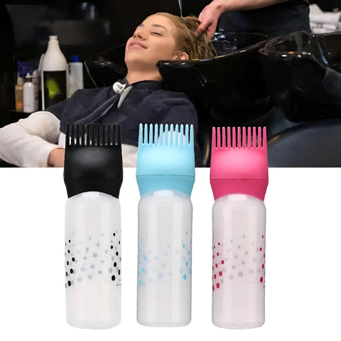 Improve Hair Color with Lightweight Oil Bottle | Scalp Massage Promotes Perfect Hair Dye Experience (3 Bottles)