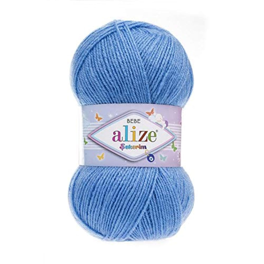 Alize SEKERIM BEBE Blue 289 - Crochet and Knitting Yarn