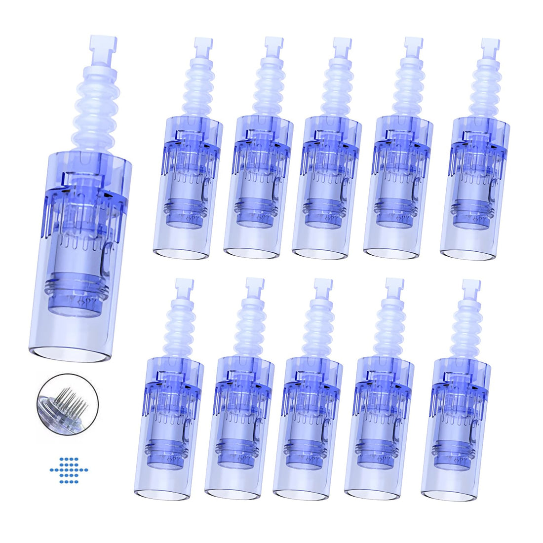 Dr.pen Ultima A6 Replacement Needles, 24 Pin Needle Cartridges for Microneedling Dr.pen Model A6, Genuine Disposable Cartridges for Microneedling (24 Pin, 10 Pcs)