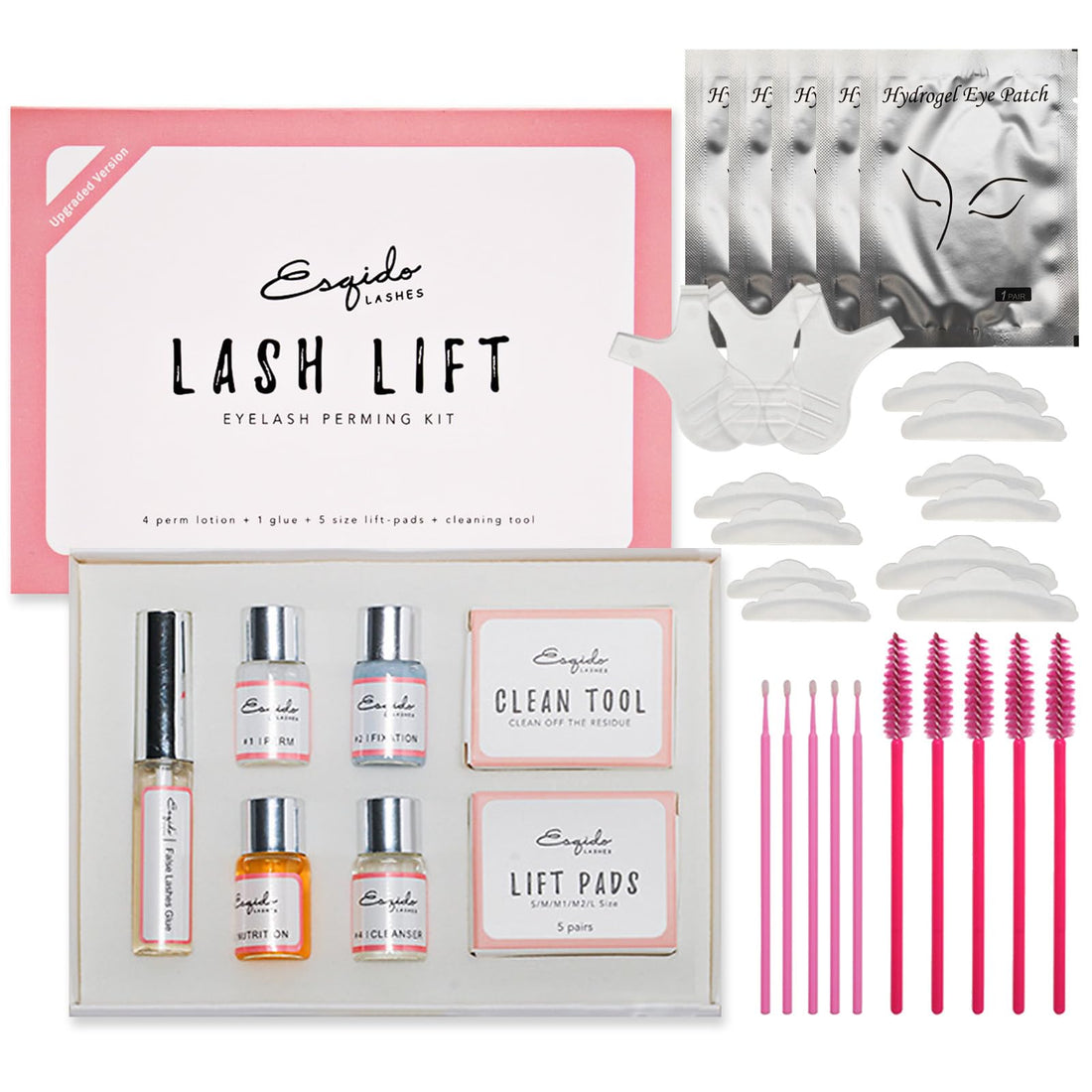 Eyelash Lifting Set, Eyelash and Eyebrow Lifting Set for Starters, Quick Lifting and Voluminous Eyelashes, Long Lasting Curls Eyelash Set, Lash Lift Kit for Home Use DIY