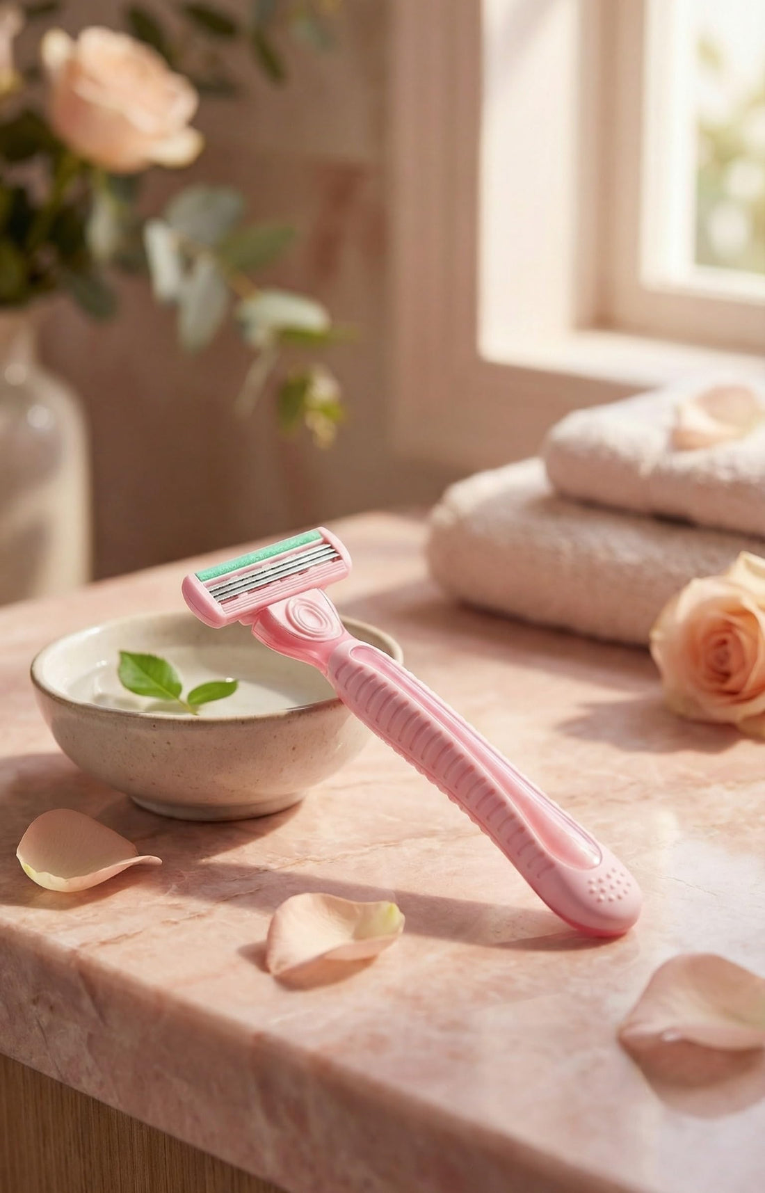 Nopatia Women's Razor Skin Care - Ergonomic Handle and 6 Triple Replacement Blades for Long Lasting Smoothness and Comfortable Close Shave Easy to Use for All Body Areas