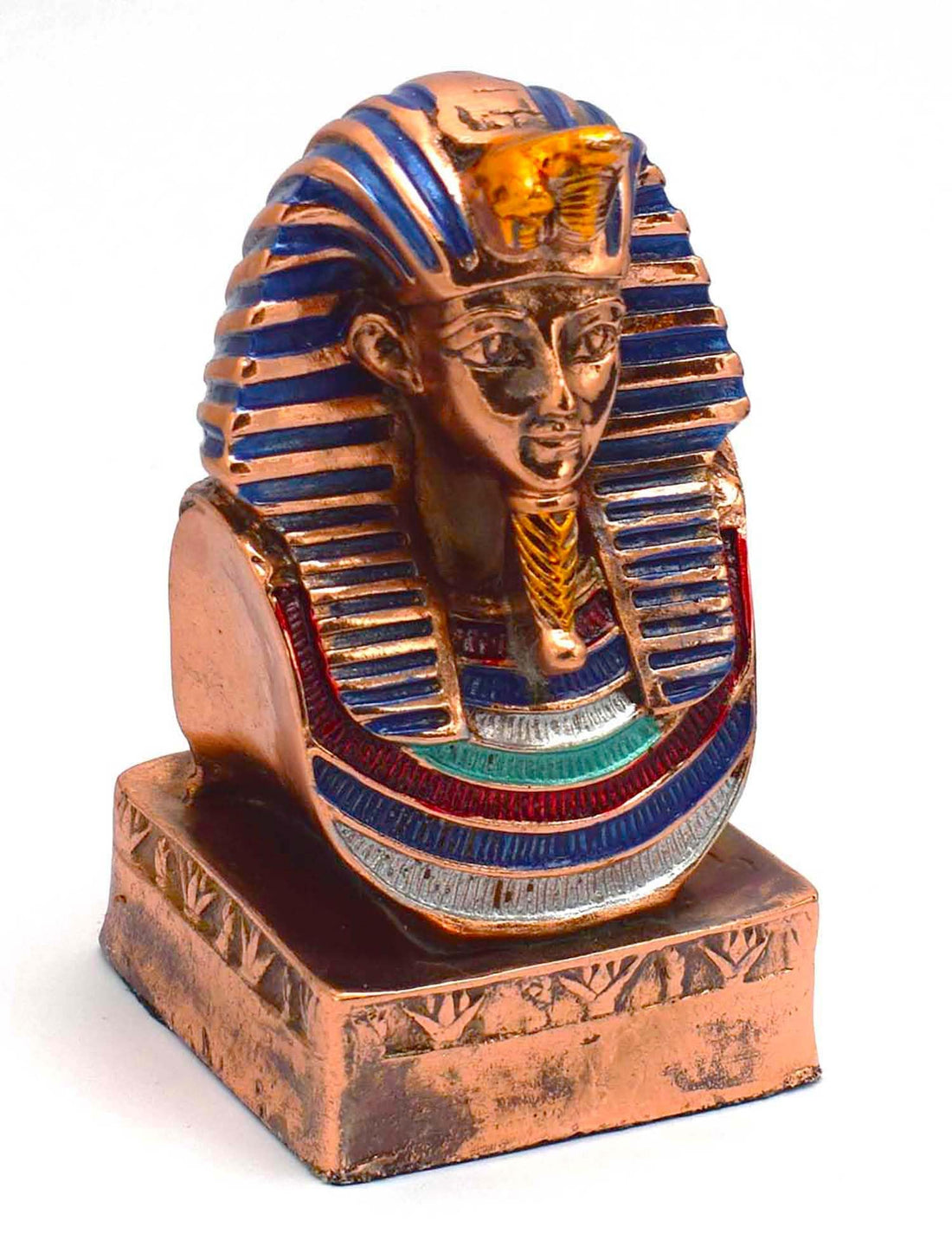 immatgar pharaonic Egyptian Tutankhamun mask Statue Egyptian souvenirs gifts from egypt (shape1 - copper - 9 CM)