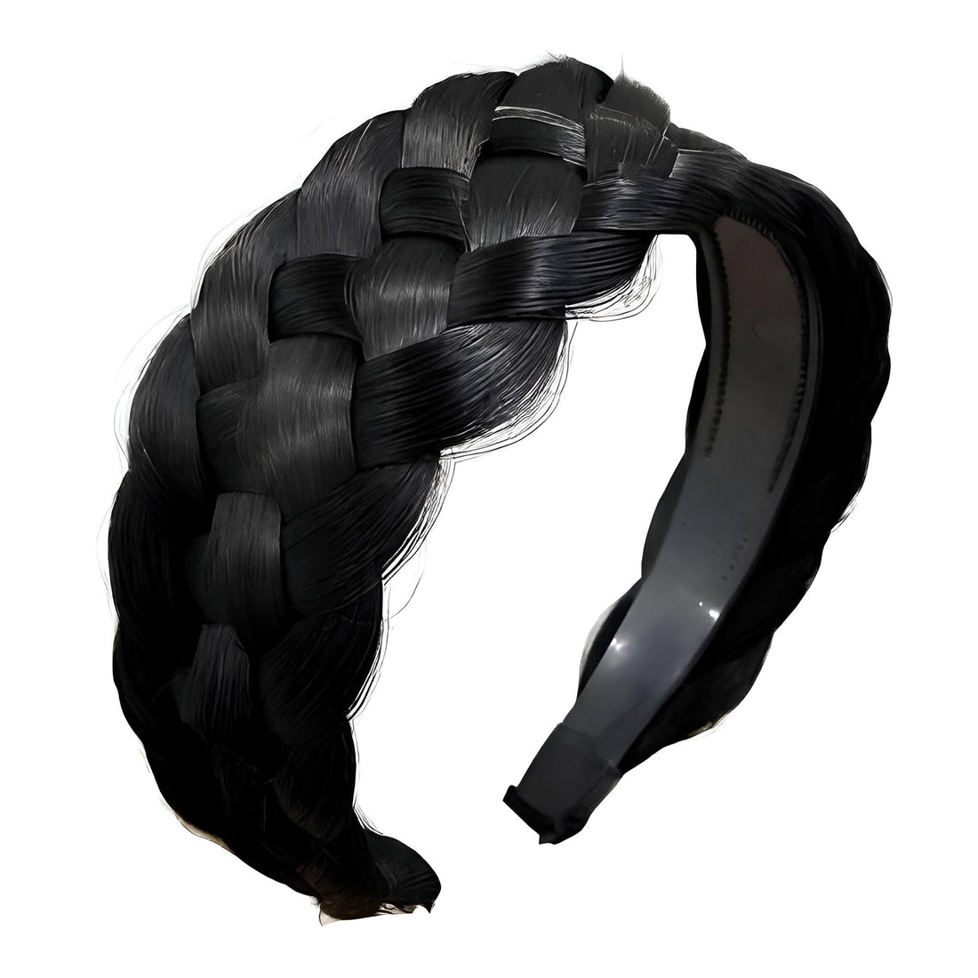 Twist Hairband - A stylish combo of a twist wig, wide band, and fishbone braid that stays securely on the head, giving a carefree bohemian vibe while remaining light and comfortable. (option 2)