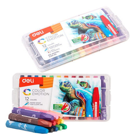 Deli Artist Oil Pastels 12 Shades Colours Set