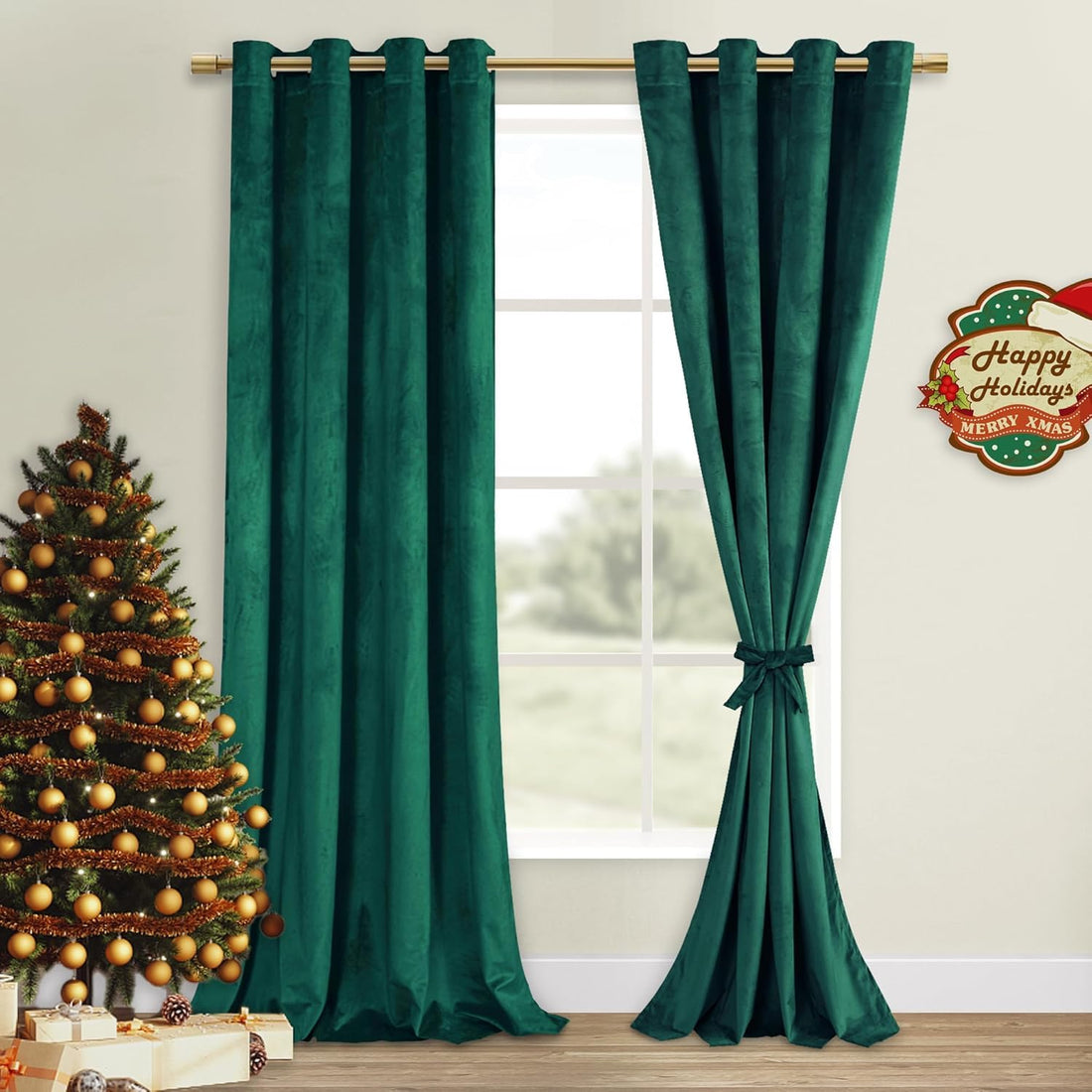 Aero Linen Thermal Insulated Curtain, Steel Grommets, Solid Blue (TERQUAZ, 140 * 250)
