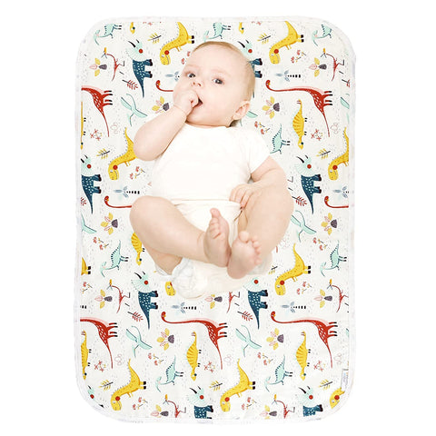 Moro Moro 3 Baby Diaper Changing Pad, 21 5/8" X 31.5" Waterproof Changing Pad Liners - Reusable Soft And Absorbent Portable Changing Mat(Colorful Dinosaur1Pcs)