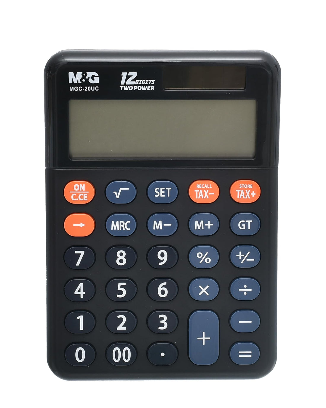 M&G Desktop Calculator, Tax Function, 12 Digits, Dual Power, Reliable Performance