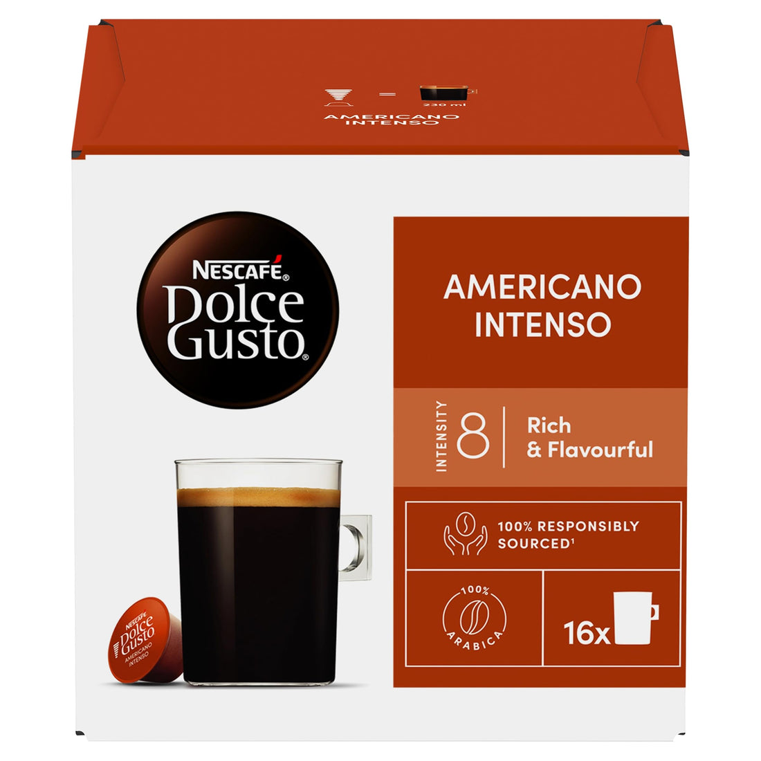 NESCAFÉ DOLCE GUSTO Americano Intenso | 3x16 Pods | 48 Cups