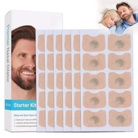 30 Pcs Intake Breathing Nose Magnets Nose Breathing Strips Magnet Magnetic Nose Strip Magnetic Nose Magnet for Breathing Suitable for Family Travel and Business Trip with 4 pcs Nose Clips