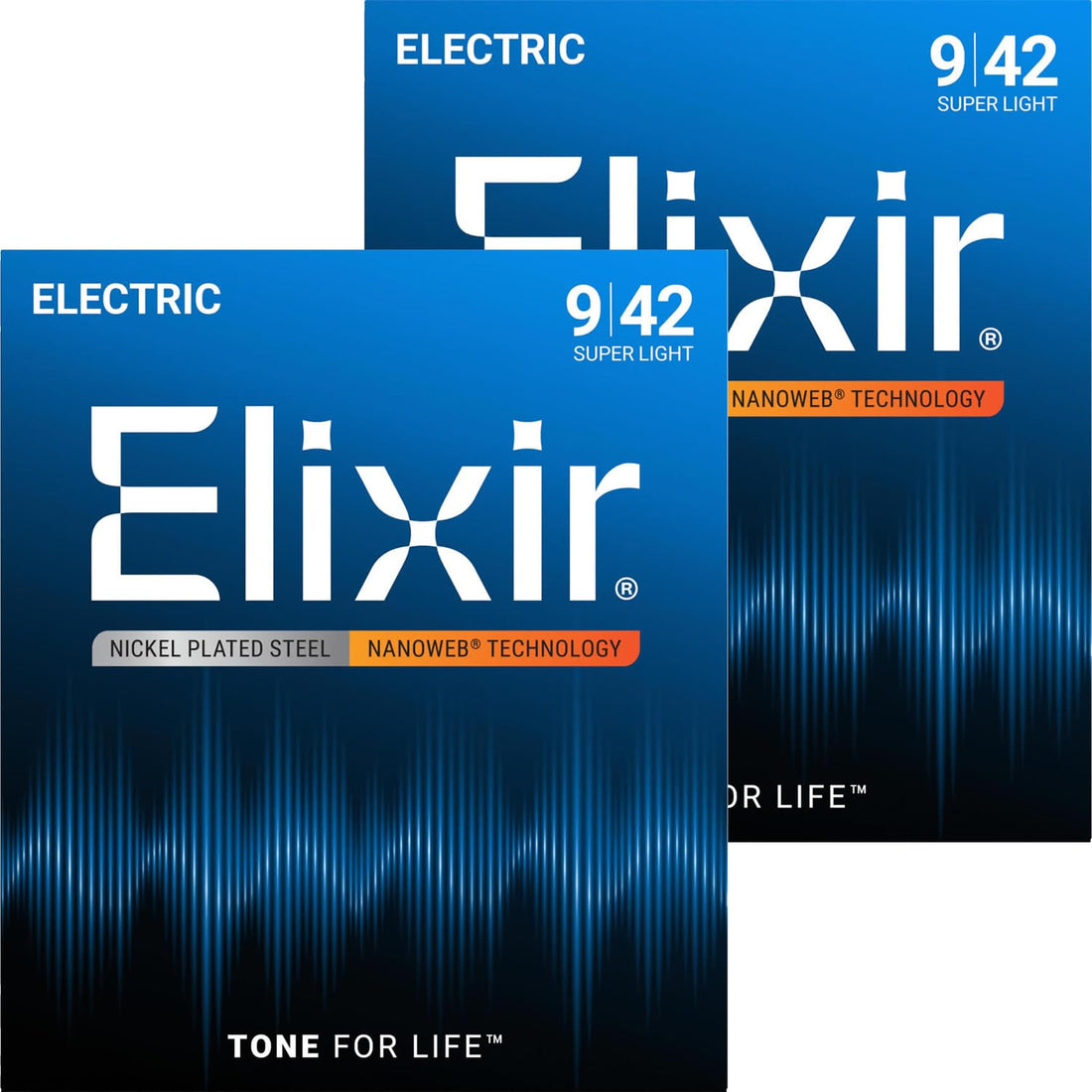 Elixir NANOWEB Super Light .009-.042#12002 Electric Guitar Strings Set of 2