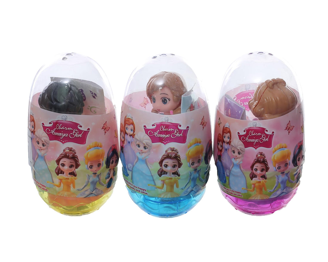 Minsa Princess Surprise Egg with Small Doll Inside Mystery Toy for Girls -Multicolor