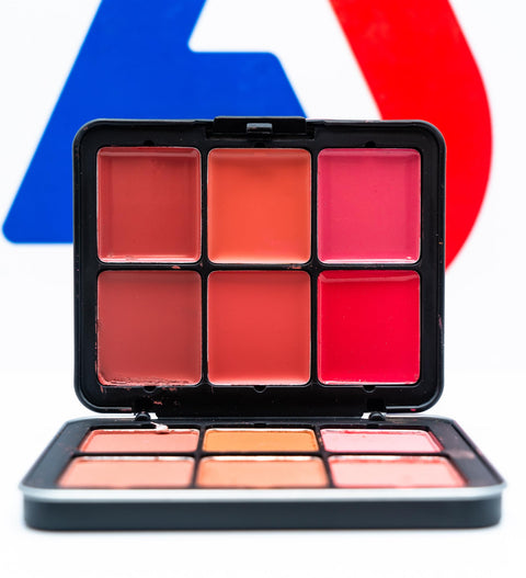 Might Cinema Blusher Palette Cream and Powder, Multi-Color, 6 Shades
