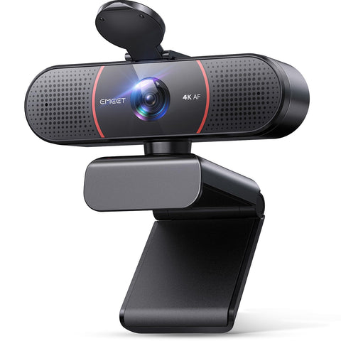 EMEET C960 4K Webcam for PC, 4K UHD Sony Sensor, PDAF Auto Focus, Dual AI Noise-Cancelling Mics, Auto Light Correction, 73° FOV, Plug&Play Webcam w/Privacy Cover, Works w/Zoom/Teams/Skype/Google Meet