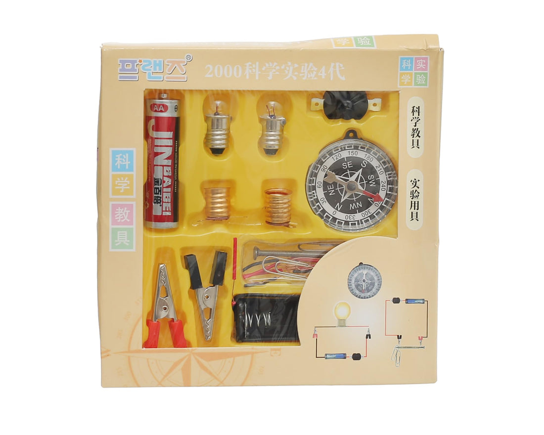 Elmaayergy K120-6 TL-4 Scientific Experiment Kit for Activities Contains Electrical Set With Compass, Made With Premium Material For Durability And Long-Lasting Use - Multi Colour