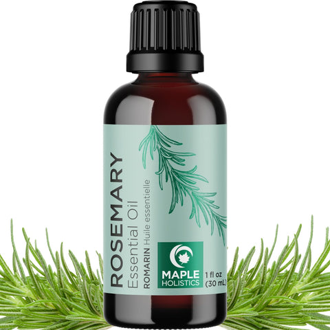 Pure Rosemary Oil for Hair Growth - Undiluted Rosemary Essential Oil for Hair Skin and Nails and Refreshing Aromatherapy Oil for Diffusers - Cleansing Rosemary Essential Oil for Dry Scalp Care 1oz