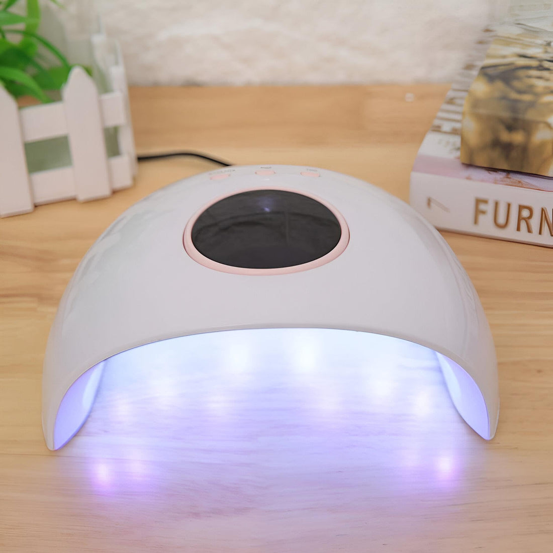 24W Manicure Tool Kit - Get Salon Quality Nails with our UV LED Lamp featuring Heat Dissipation, USB Connection, Convenient Timer Settings