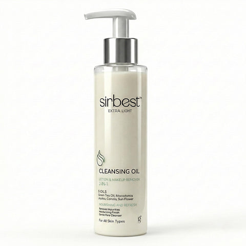 Cleansing Oil for Face, Waterproof Makeup Remover for Sensitive Skin, 5 Natural Oils Blend, 150 ml