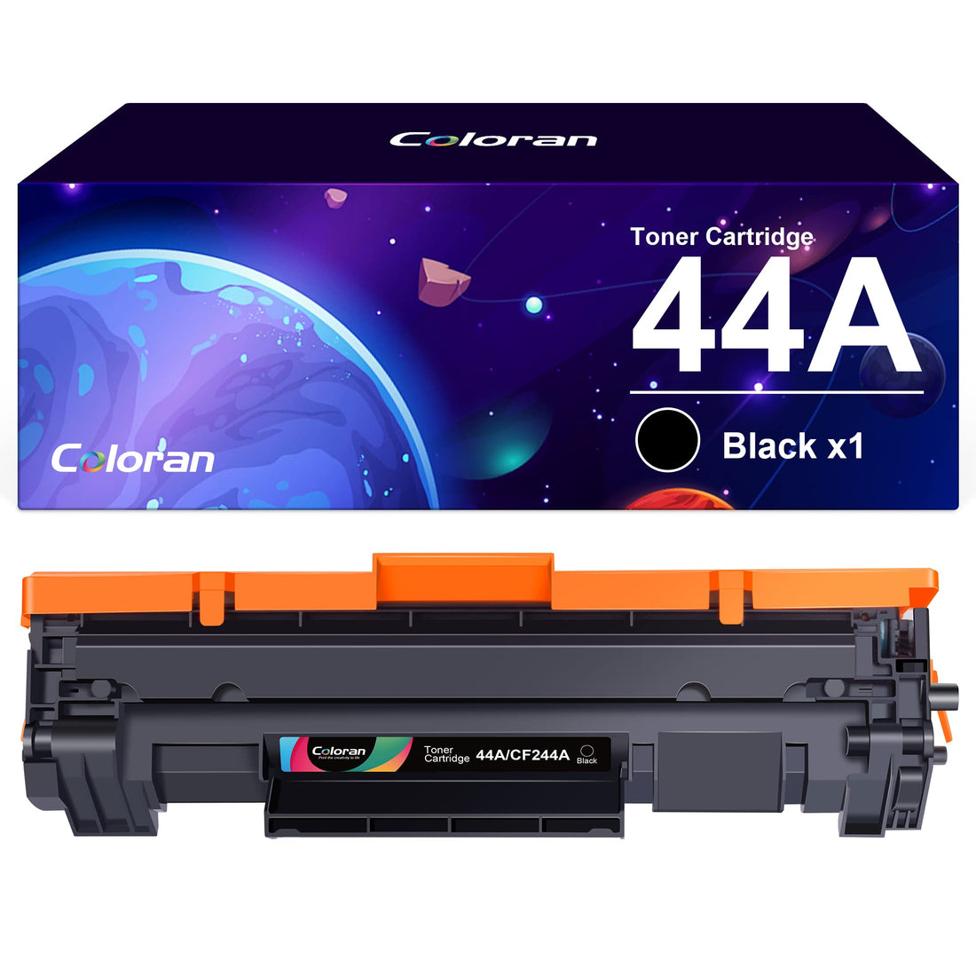 Coloran 44A CF244A Black Toner for HP Laserjet Pro MFP M28w, M15w, M28a, M15a, M29w, M29a (1 Pack, Black)