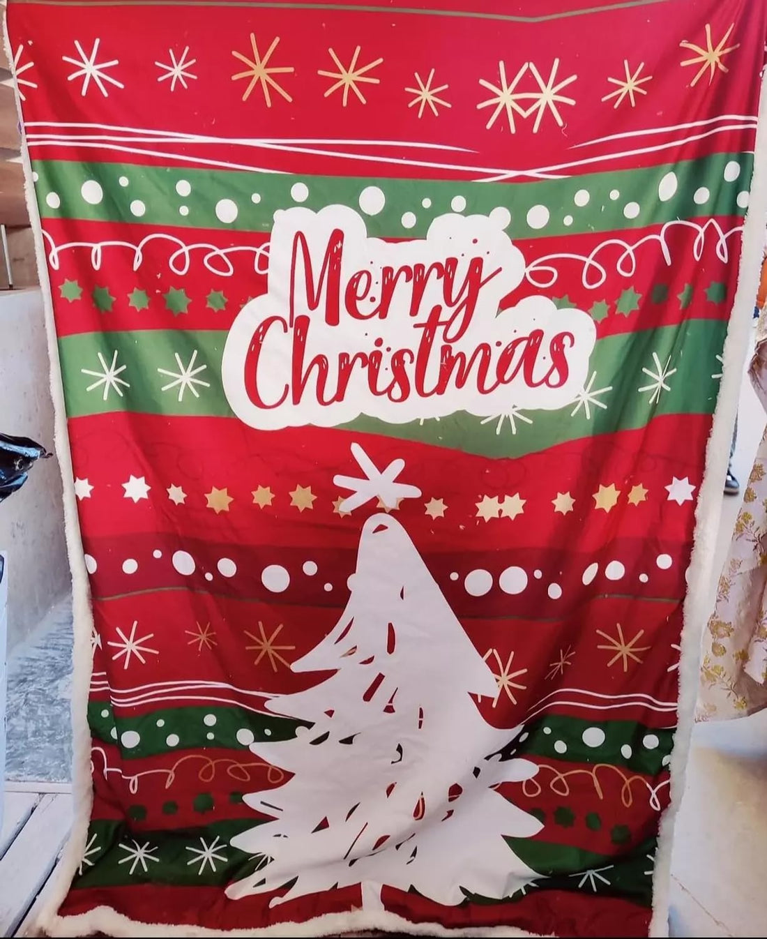 Eye Candy - Christmas Tree Fleece Blanket, Soft Fleece, 120x170 cm, Christmas Theme
