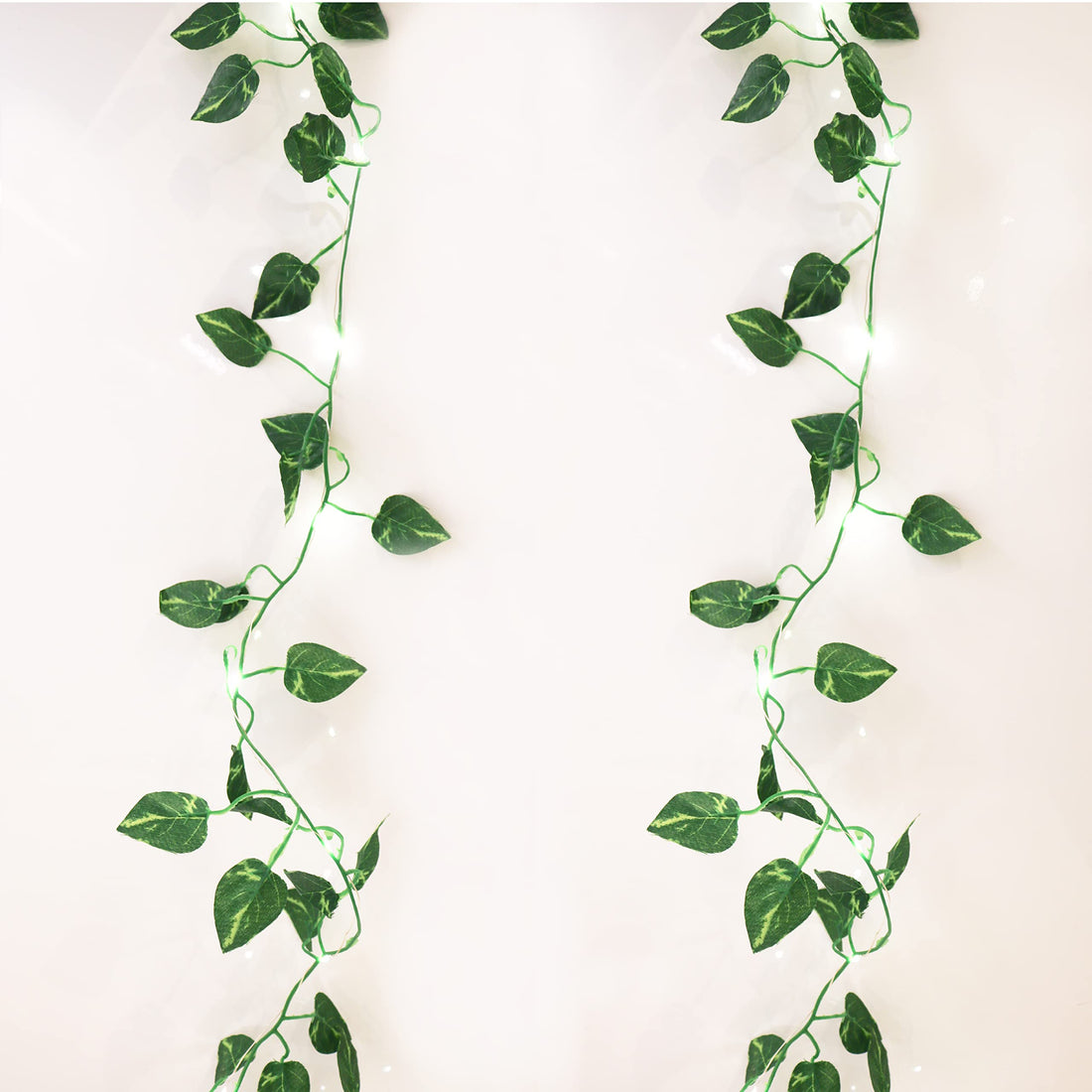 Epipremnum Aureum String Lights, Hanging Leaves Fairy Lights… (2 Pack 7ft)