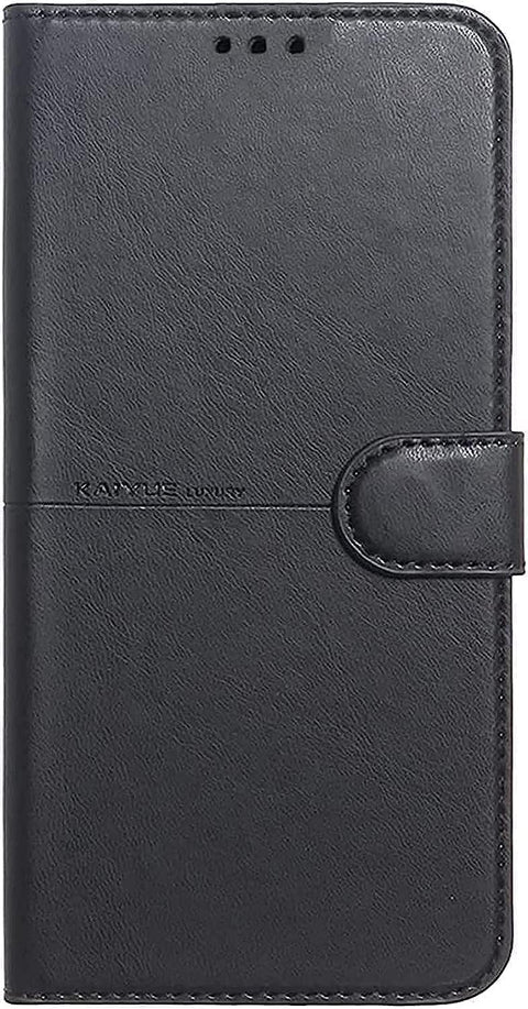 (Redmi Note 14 4G) Flip Wallet Leather Case Cover Compatible with Xiaomi Redmi Note 14 4G (Black)