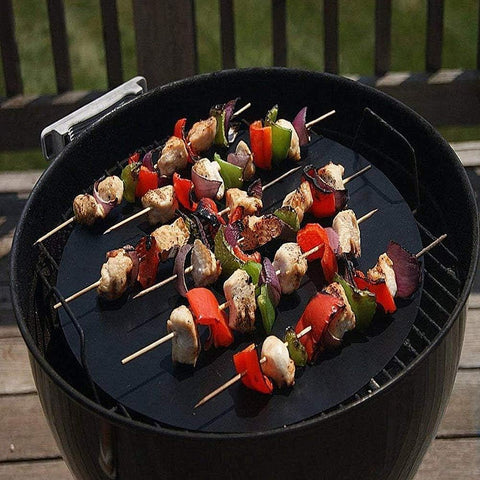 "Reusable Non-Stick Teflon Grill Mats – Versatile for Grilling, Baking, Electric Grill or Oven – Perfect Solution for Healthy and Clean Grilling - FASHION.HOME is the Ultimate Supplier!" (Black, 3pec)