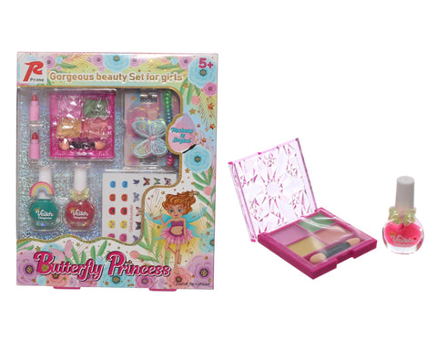 Little Makeup Artist Professional Makeup Set with Real Mirror Palettes and Brushes for Safe Glamorous Transformations - Multicolor
