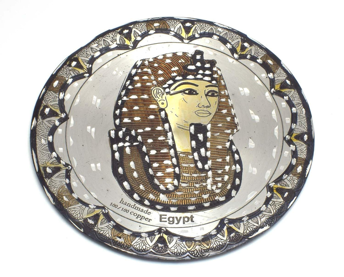 immatgar pharaonic Decorative plate ancient Egyptian souvenirs gifts from Egypt Collectible Pharaoh (Tutankhamun 2-19 CM)