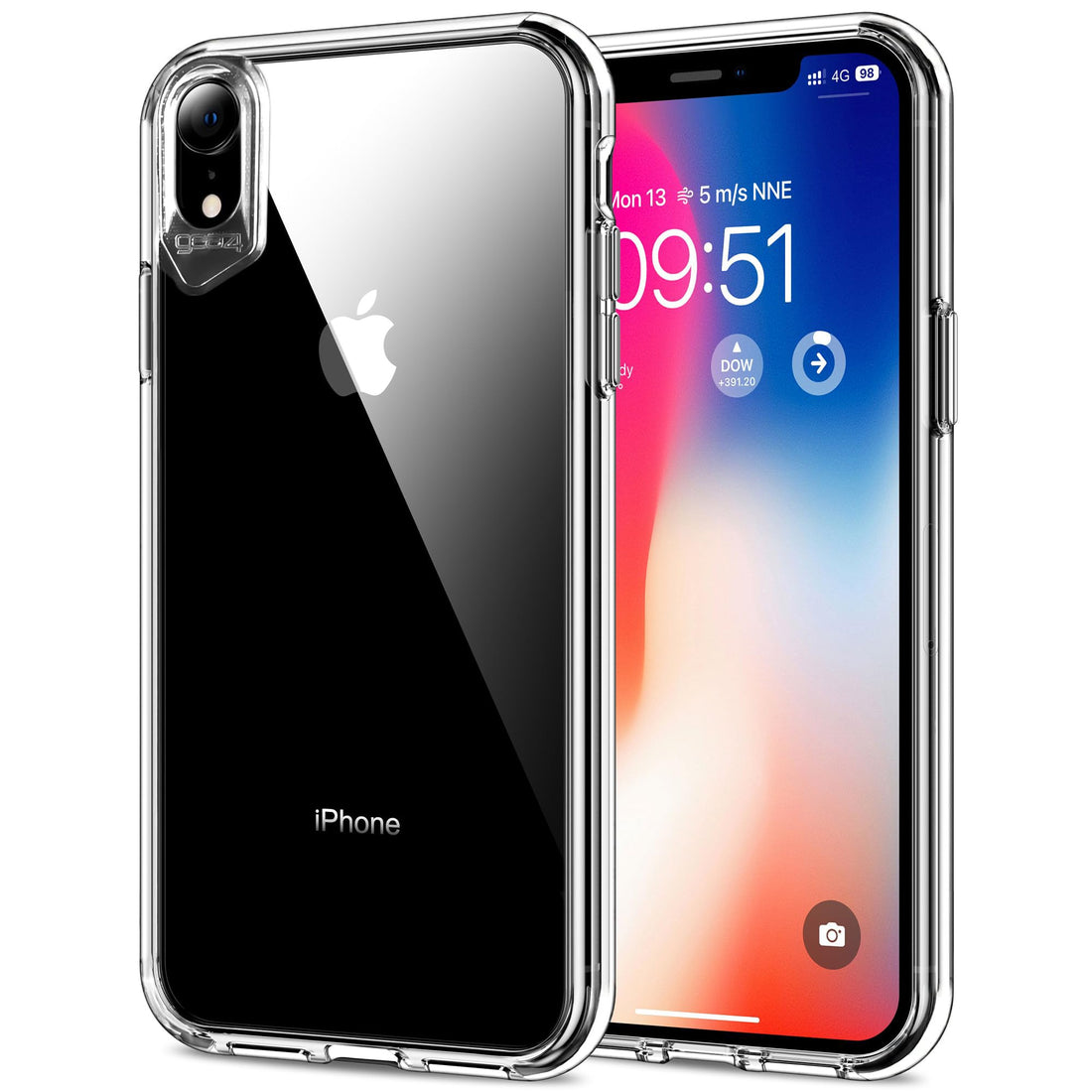 Dl3 Mobilak for iPhone XR Case Transparent, Heavy Duty Durable 3-Layer [Not Yellowing][Military Grade Drop Protection] Shockproof/DropProof Protective Cover - Clear