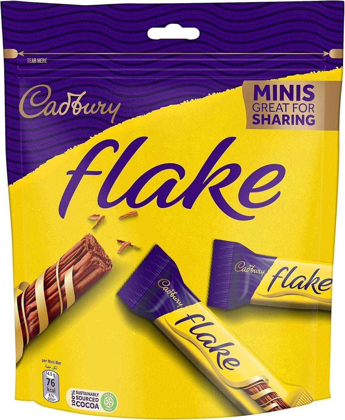 Cadburys Flake Chocolate Mini Bars, Sharing Pack, 100% Sustainably Sourced Cocoa, 145g Pack (From UK)