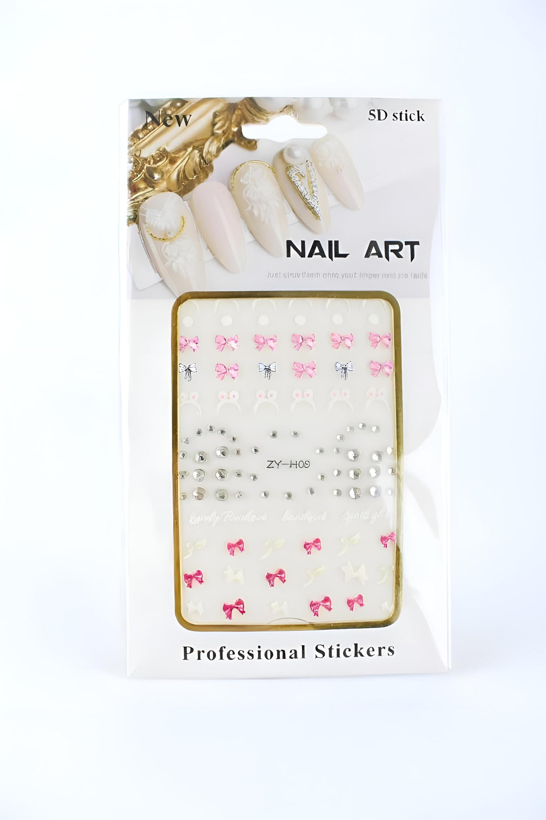 Adhesive Decals - Pretty Nail Art Stickers for Women and Girls with Distinctive Designs and Many Beautiful Shapes for Tips (Model18)