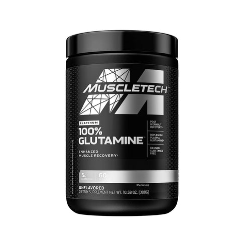 MuscleTech PLATINUM 100% Glutamine - Enhanced Muscle Recovery - 300g
