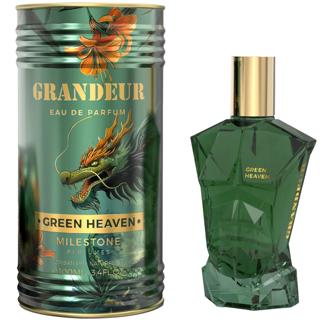 Milestone Grandeur Green Heaven Eau De Pafrum For Unisex 100ml