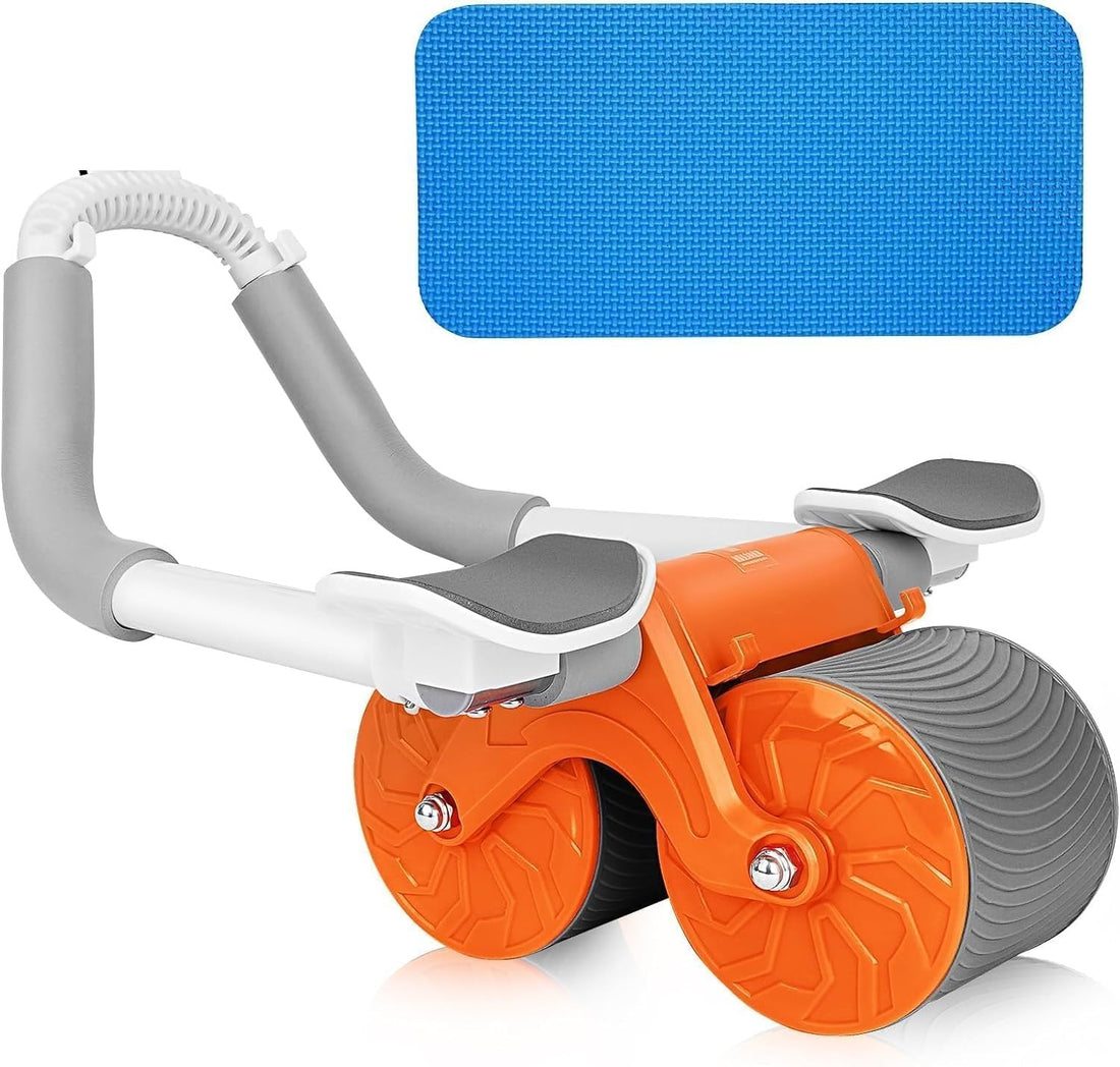Abs Roller Wheel Workout Automatic Rebound With Elbow Support 2 In 1 Abdominal Wheel, Abs Workout Wheel For Men & Women, Dynamic Core Trainer Plank Exercise Roller with Timer & Phone Stand