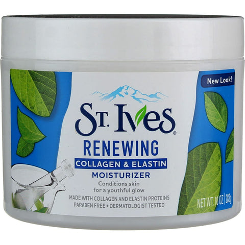 St. Ives Renewing Collagen and Elastin Facial Moisturizer, 10 Ounce (Pack of 2) (Packaging May Vary)