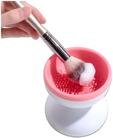 HEALTHY MAKEUP CLEANER: 2 in 1 USB Rechargeable Multifunctional Cleaning System for Makeup Brushes of All Sizes, Including Blush Brushes, Provides Deep Cleaning and Extending the Life of Your Brush.